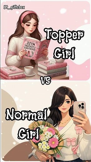 Topper girl vs normal girl📚❤️ #challengevideo #viralvideo #trending