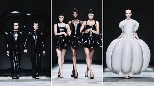 Video. Check out these insane inflatable latex designs at London Fashion Week