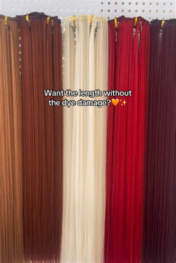 Meet our vibrant trio: Ginger, White, and Red. Whether you're going for a fiery vibe or an icy aesthetic, our 24-inch 6-piece straight clip-ins offer the most seamless blend you’ve ever seen.#clipins #clipinhairextensions #hairextension #hairextensions #gingerhair