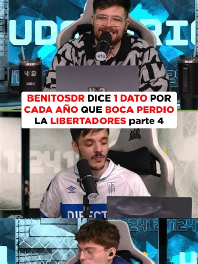 BENITOSDR DICE 1 DATO POR CADA AÑO QUE BOCA PERDIO LA LIBERTADORES parte 4 #argentina #kick #lacobraaa #davooxeneize #bocajuniors #412 #benitosdr #ucatolica #sudamericana #chile