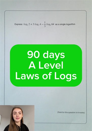90 days to go - A Level Maths - Laws of Logs #alevel #math #revision