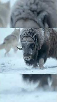 White Wolves Surround a Musk Ox Herd!