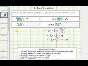 Ex 3: Order of Operations with Fractions