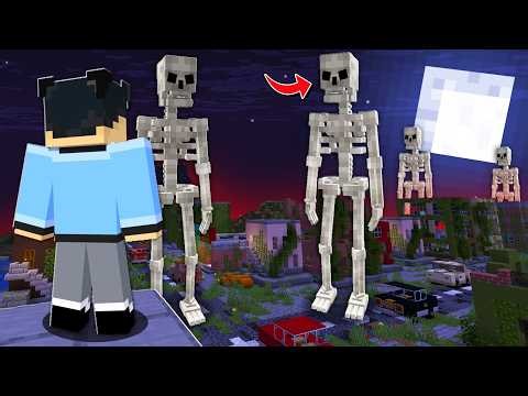 I Found The GIANT SCARY SKELETONS in Mnecraft