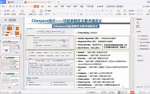 2021年最新版citespac主界面功能参数区设置和含义解读1