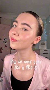 How to cover acne like a pro 😜💝 #makeup #acne #acnemakeup #makeuptutorial