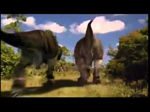 T.Rex on the hunt (with audio from Dinosaur: The Attack: T-Rex sound effects)