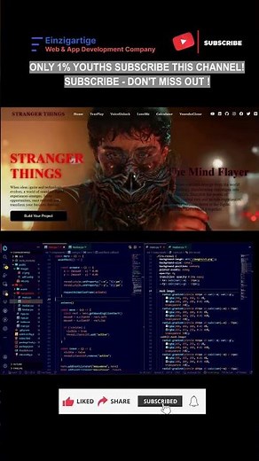 Subscribe 👍 Like ❤️ | Stranger Things Fluid Cursor Hover Effect #shorts #viral #youtubeshorts