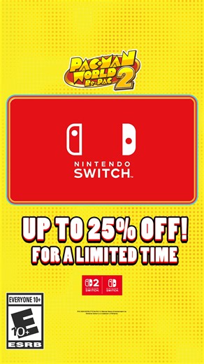 For a limited time, PAC-MAN WORLD 2 Re-PAC is on sale for Nintendo Switch 1 & 2! | PAC-MAN