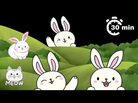 Baby Sensory Bunny Rabbits | Spring Video for Toddlers