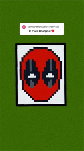 Deadpool Pixel Art #minecraft #shorts