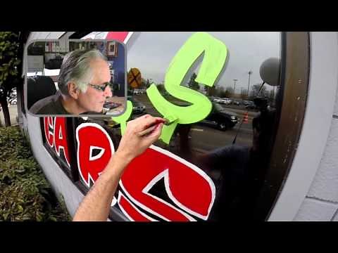 WINDOW PAINTING TUTORIAL #81 One Coat Lettering