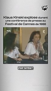 401K views · 1.7K reactions | Klaus Kinski et son calme légendaire à Cannes, en 1988. | SensCritique | Facebook