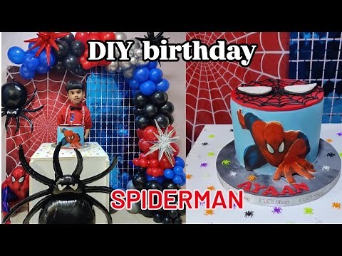 DIY | Spiderman Themed Birthday Decorations #spiderman #birthdaycelebration