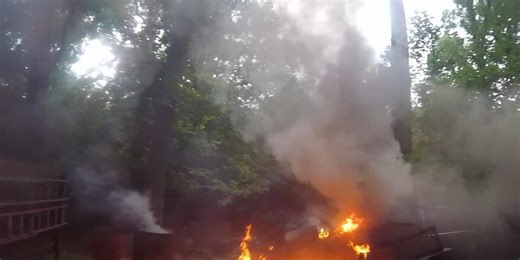 Volunteer fire crews extinguish vehicle fire in Fincastle