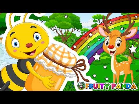 Honey Bees + Baby Deer - Nursery Rhymes & Kids Songs | Baby Songs