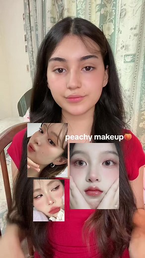 Peachy makeup🍑ig: soofi_333 #parati #cute #fyp #makeuptutorial #tutorial
