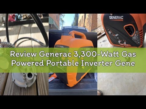 Review Generac 3,300-Watt Gas Powered Portable Inverter Generator - Lightweight and Compact - USB Po