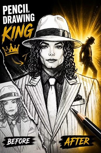How to Draw Michael Jackson Step by Step | Easy Pencil Drawing Tutorial ✏️🔥