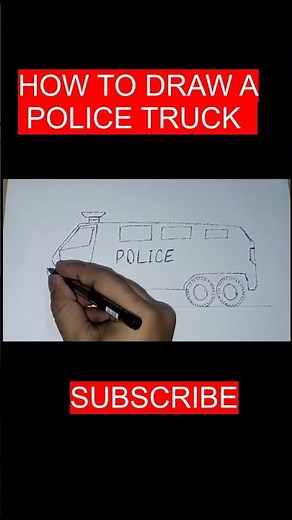 How to Draw a Future Police Truck | SWAT Truck Sketch |Step-by-Step Truck Drawing Tutorial #truckart