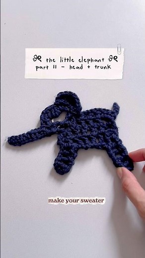 Tiny Crochet Elephant - Part II | Head & Trunk #crochet #crocheting