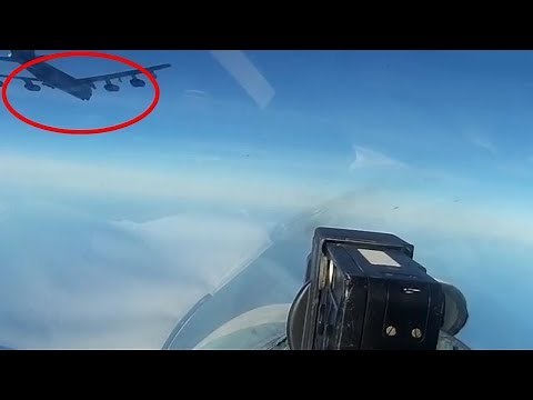 WATCH: Russian Su-27 fighter jet intercepts B-52 Bomber