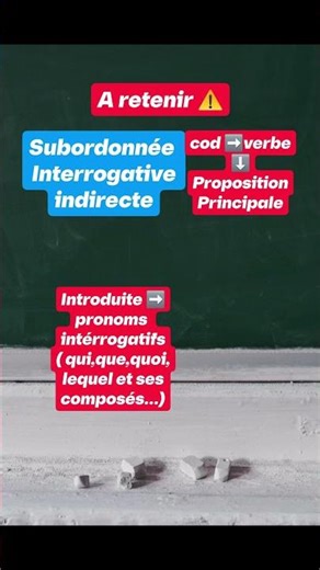 Petit Rappel sur la proposition subordonnée intérrogative indirecte !