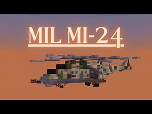 Minecraft: How to build a Helicopter in Minecraft (Mil Mi-24) Minecraft Helicopter Tutorial