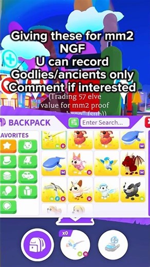 MM2 x ADOPT ME cross trading! 57 elve value