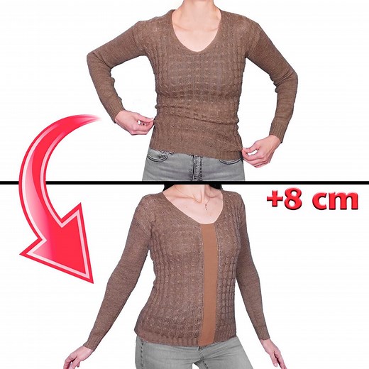 Excellente astuce de couture : comment agrandir un pull rapidement et simplement ! | Miarti - Idées créatives