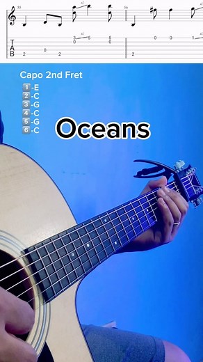 Carlo De Jesus Lozano on Instagram: "Oceans - Hillsong United (Where Feet May Fail) Fingerstyle Guitar Cover | Guitar • Tutorial | Guitar Lesson with Tabs.#oceans #hillsongunited #wherefeetmayfail #guitartabs #fingerstyleguitarcover #guitarist #guitarlessonsonline #guitartutorials #acousticguitar #taylorguitars #guitarcover"