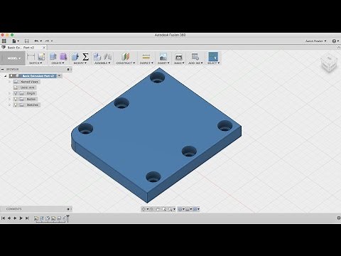 Fusion 360 Tutorial - Extrude sketch profile FF.E1