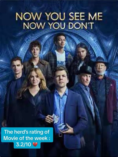 🎬 Movie of the week : Now you see me, now you don’t Written by : Eric Warren Singer, Seth Grahame-Smith & Michael Leslie Directed by : Ruben Fleischer A decade after their last adventure, the original Four Horsemen reunite with a new generation of young illusionists to pull off a daring global heist. Recruited by a secret society called the Eye, they aim to steal the legendary “Heart Diamond” from a corrupt diamond magnate and expose her criminal empire—using elaborate magic, misdirection, and 