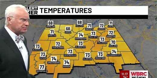 WBRC First Alert Weather: 11 a.m. weather