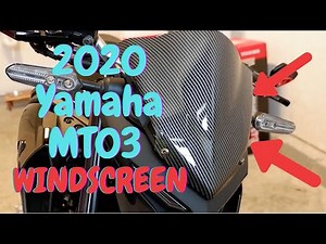2020 Yamaha MT03 Windscreen Install & Review