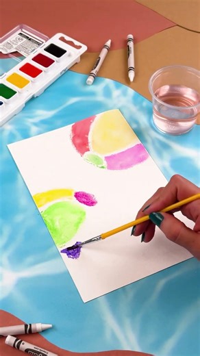 Painting Playful Beach Balls with Crayola Watercolors! 🎨