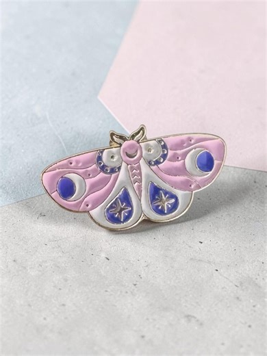 Golden Mystical Moth Enamel Pins | Set #5 - Etsy