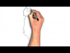 Albania map with capital province outline