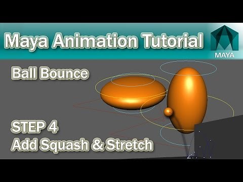 Maya Bouncing Ball Tutorial #4 Squash & Stretch