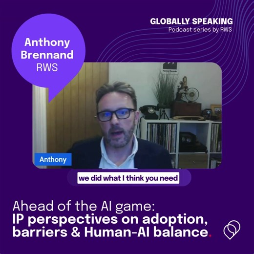 🎙️🌎 Generative AI is reshaping the IP world, but are today’s tools truly delivering? In our last episode of the Globally Speaking podcast, we dive into the findings of RWS’s “Ahead of the Game” survey, unpacking how IP professionals are using AI today, where it falls short, and what needs to change. RWS CEO of Protect, James Lacey, sits down with RWS Protect Head of Innovation, Anthony Brennand, to discuss IP team expectations, the essential role of human expertise, and some key insights: • 92