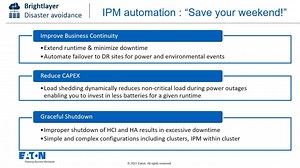 3 key features of IPM disaster avoidance software - UPS backup power and monitoring - Eaton videos