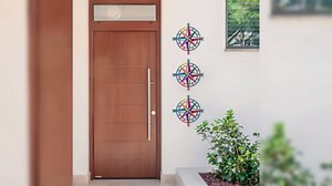 ESTART 11 Inches Metal Decorative Nautical Compass Wall Decor, Living Room Bedroom Office Porch Garden Patio Signs Wall Hanging Art Beach Theme Home Decoration (Colorful)