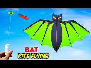 BAT kite making , how to make paper Bat / Dragon kite