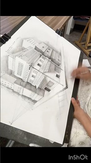 How to draw building in two point perspective #perspective #perspectivesmatter #drawing