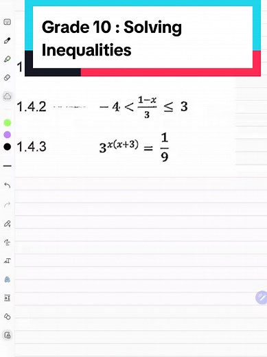 Solving Inequalities for Grade 10 Students
