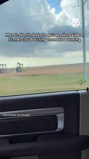 3.4K views · 57 reactions | Just another afternoon drive in the prairie.  Severe storms spun up funnel clouds in North Dakota this week, prompting a tornado warning. While September tornadoes aren’t unheard of in the Dakotas, they’re far less common than the peak months of June and July. | WeatherBug | Facebook