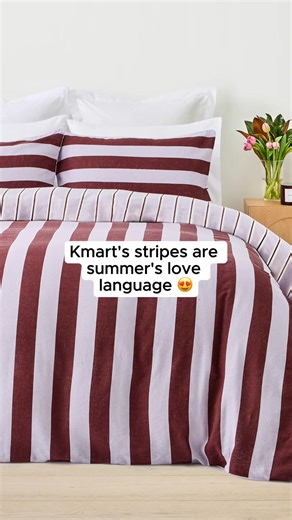 Summer & stripes are our favourite combo! ❤️ Get the look with our latest living range #KmartAus #KmartFinds | Kmart New Zealand