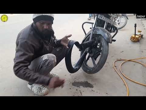 Winter Roadside Bike Puncture Repair | Cold Water Tube Test | Indian Street Mechanic