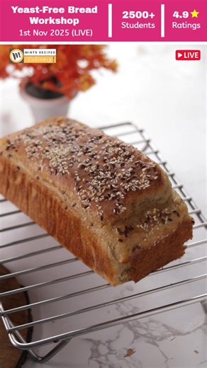 🤩 Join our Yeast Free Bread Workshop online workshop and learn to bake 24 Breads (12 Practical Bread Recipes) of delicious, chemical-free bread—all without yeast! 📅 Date: 1st Nov 2025 🕒 Time: 12:30 to 4:00 PM Approx 🌐 Mode: Online via Zoom 📘 Session Language: Hindi 🎥 Lifetime Video Access 📜 E-Certificate Provided 🛒 Ingredients Details Included 💬 WhatsApp Support for Queries What You'll Get: ✅ 24 Breads (12 Practical Bread Recipes) ✅ Lifetime Access & WhatsApp Support ✅ Detailed PDF Note