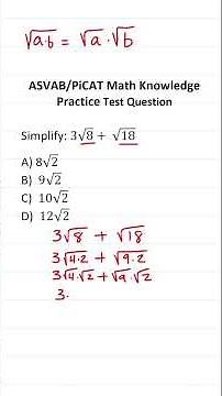 ASVAB/PiCAT Math Knowledge Practice Test Question: Adding Radicals #acetheasvab